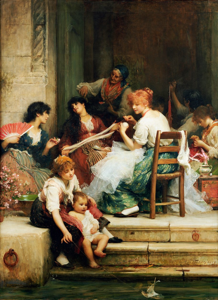 Venetianskt liv, 1884 av Samuel Luke Fildes