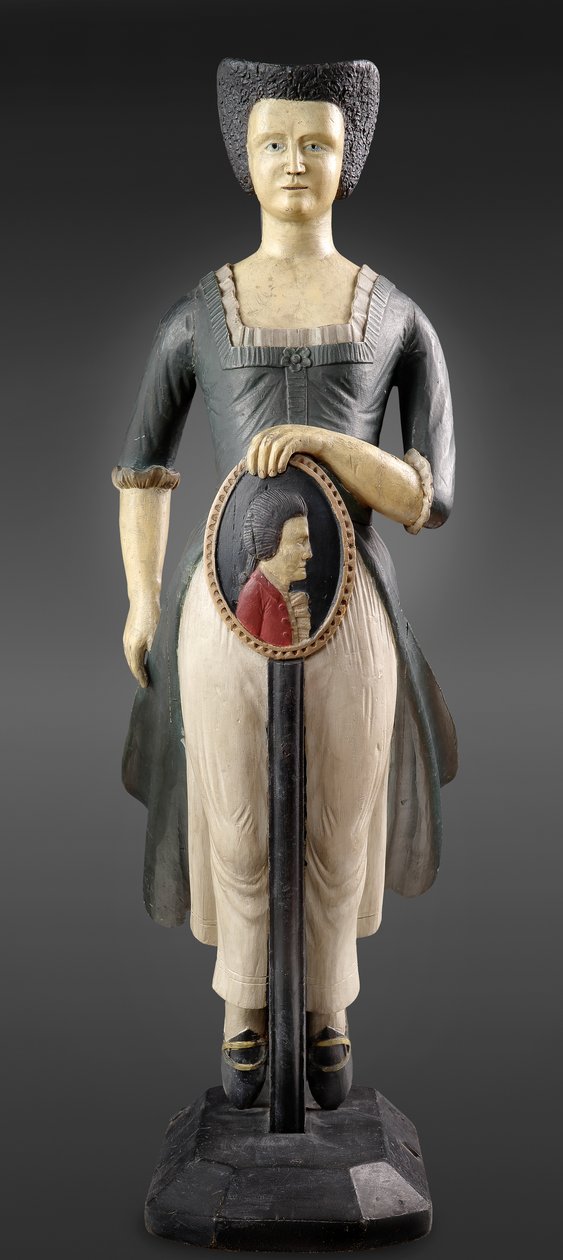 Modell av en galjonsfigur, ca 1800 (målat trä) av Samuel McIntire