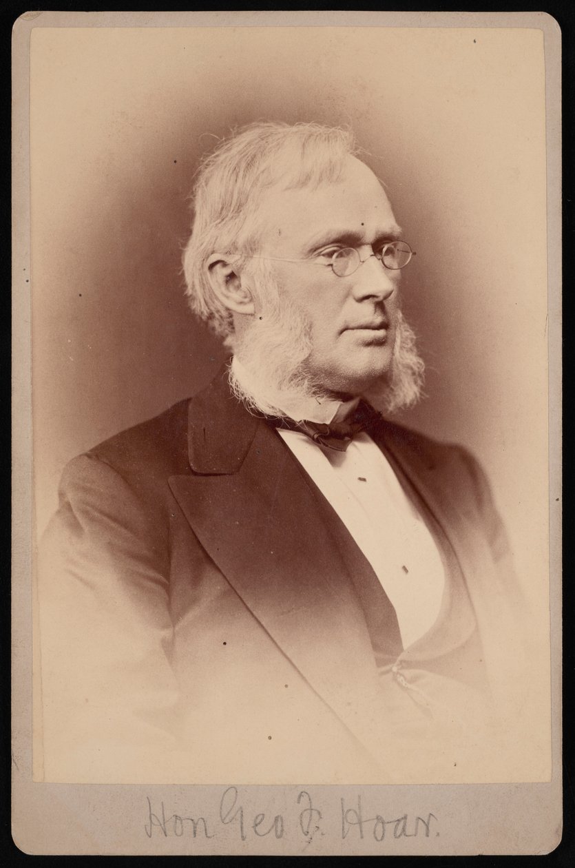 Porträtt av George Frisbie Hoar 1826-1904, mellan 1876 och 1880. av Samuel Montague Fassett