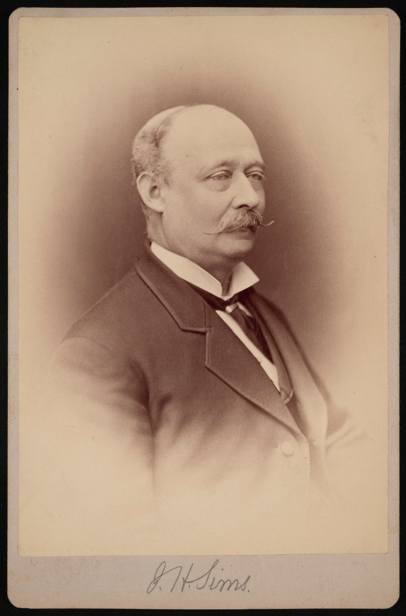 Porträtt av J.H. Sims, mellan 1876 och 1880. av Samuel Montague Fassett