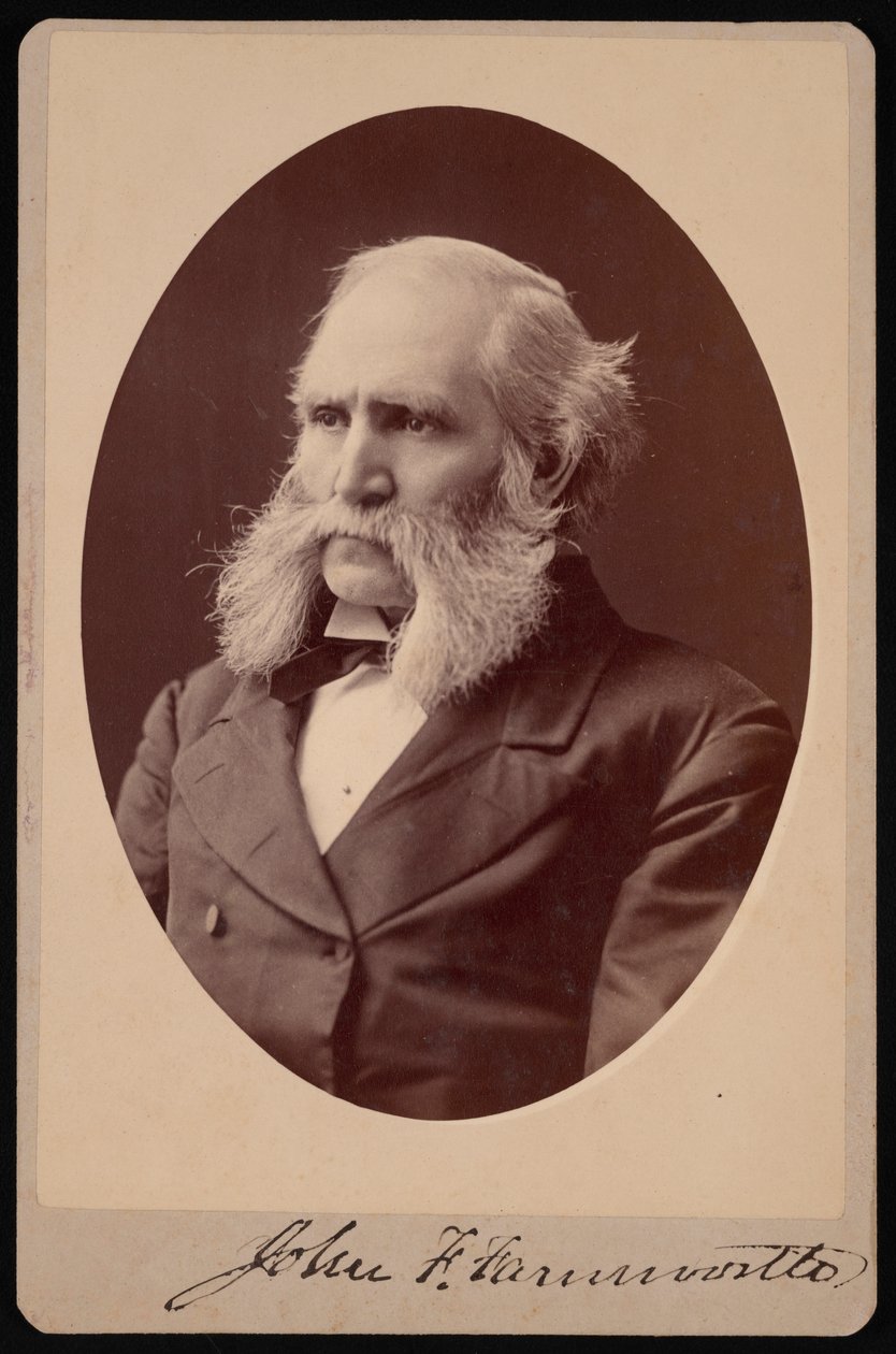 Porträtt av John Franklin Farnsworth 1820-1897, före 1897. av Samuel Montague Fassett