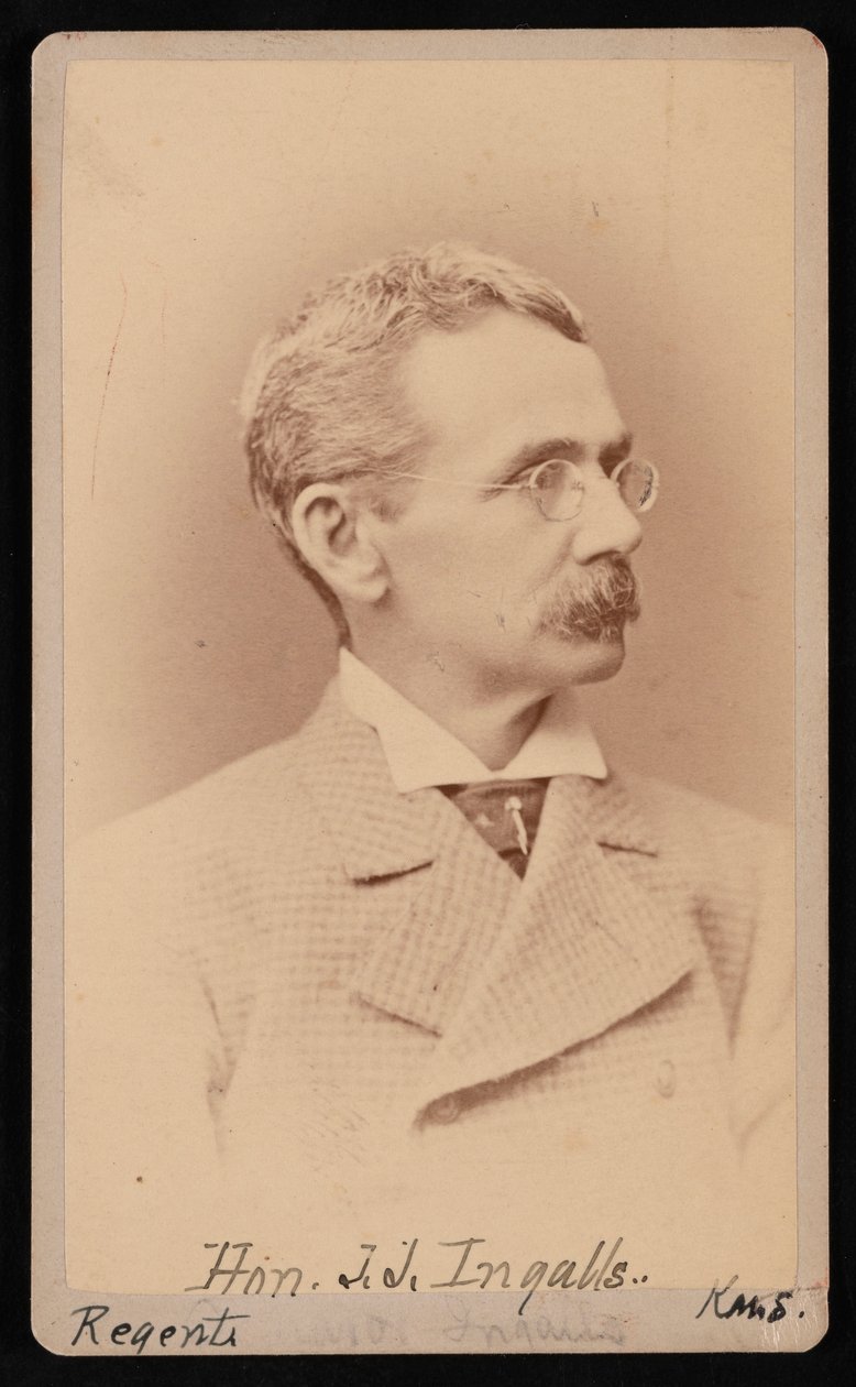 Porträtt av John James Ingalls 1833-1900, mellan 1876 och 1880. av Samuel Montague Fassett