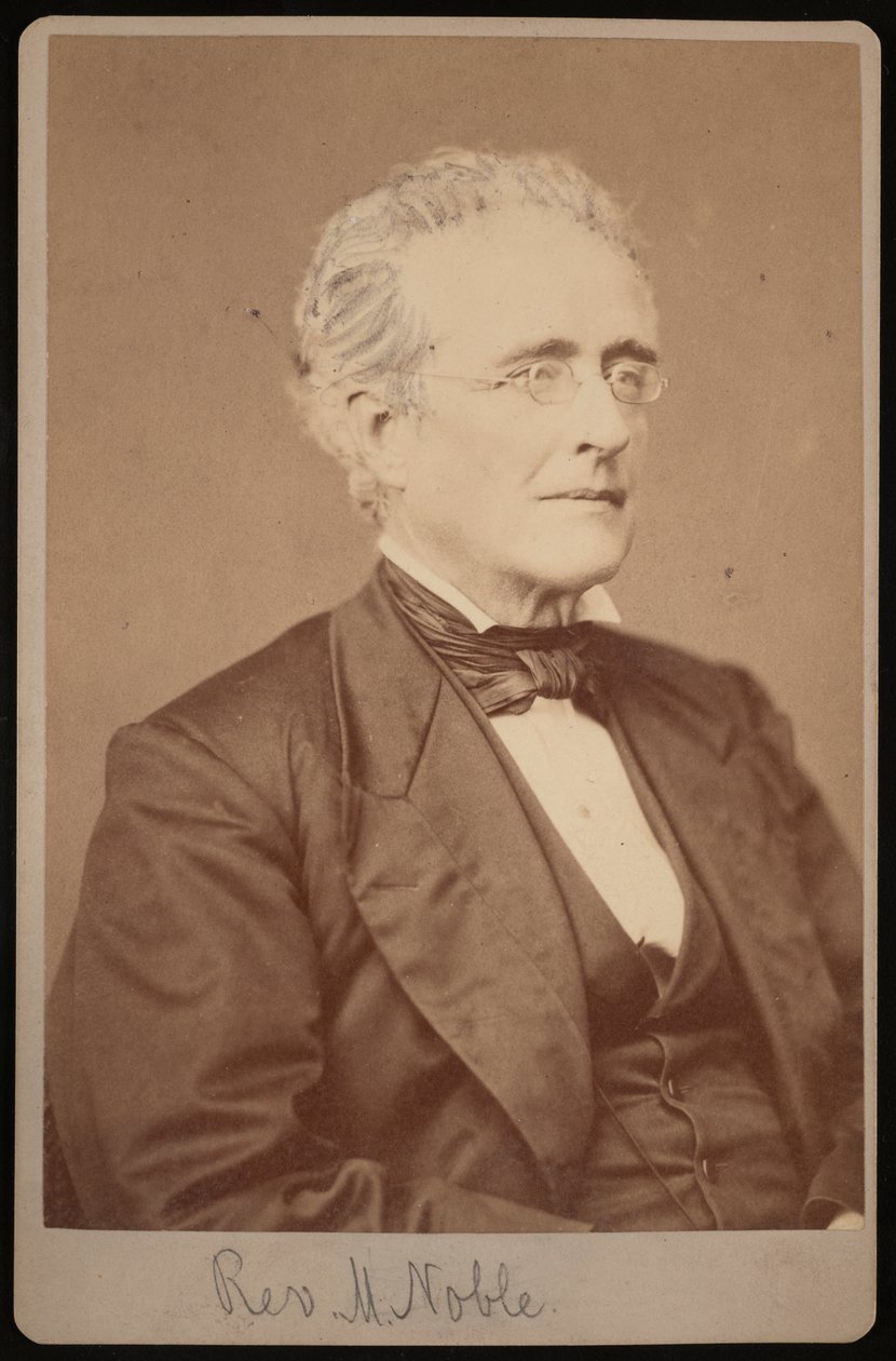 Porträtt av pastor Mason Noble 1809-1881, mellan 1876 och 1880. av Samuel Montague Fassett
