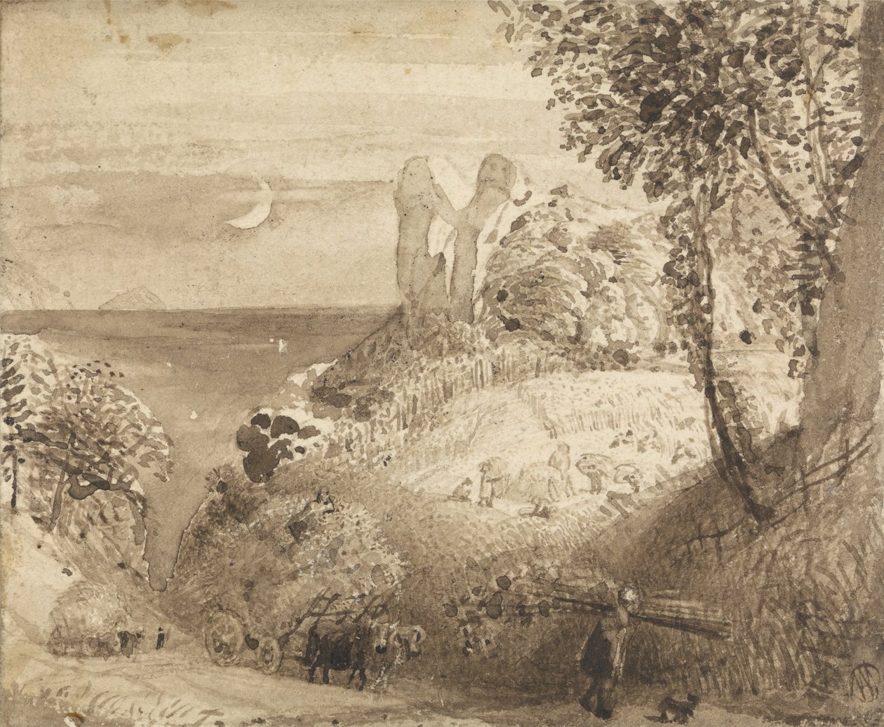 En pastoral scen av Samuel Palmer