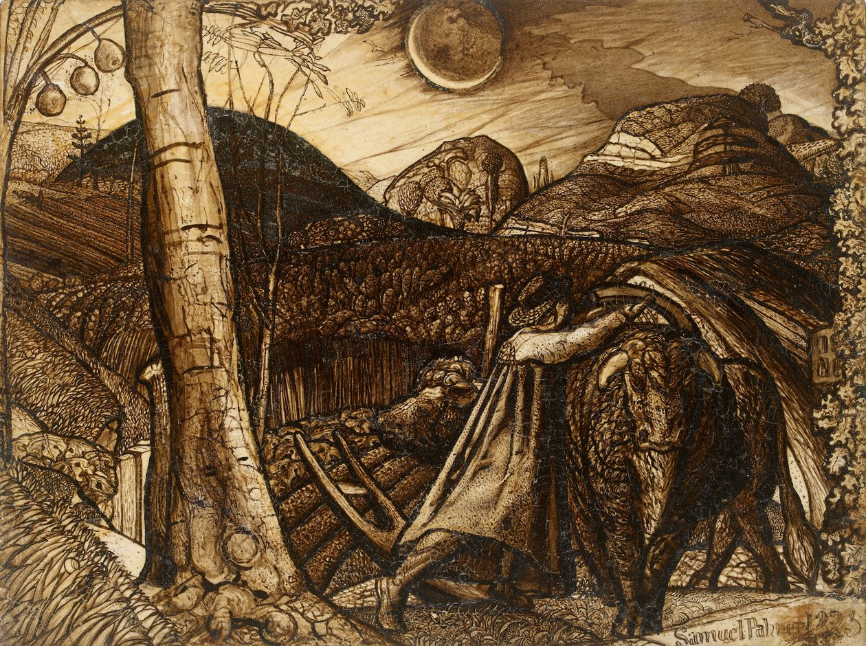 En rustik scen, 1825 av Samuel Palmer