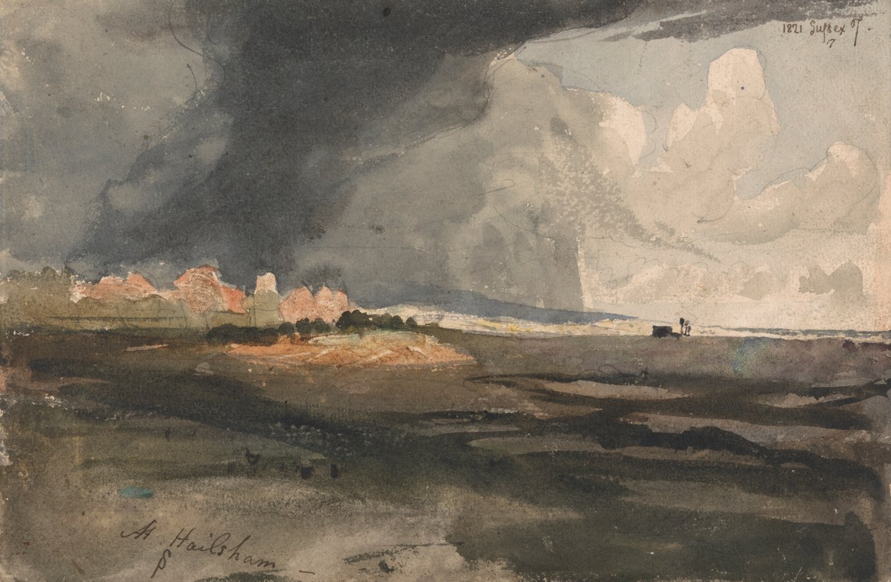 I Hailsham, Sussex: en storm närmar sig av Samuel Palmer