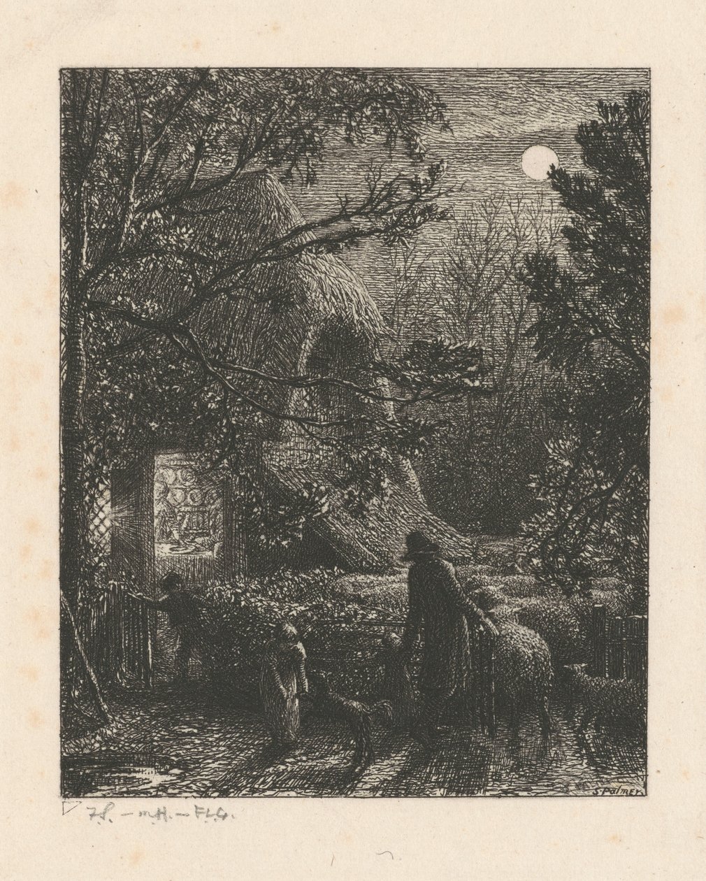Jul, eller att föra det sista fåret in i fållan av Samuel Palmer
