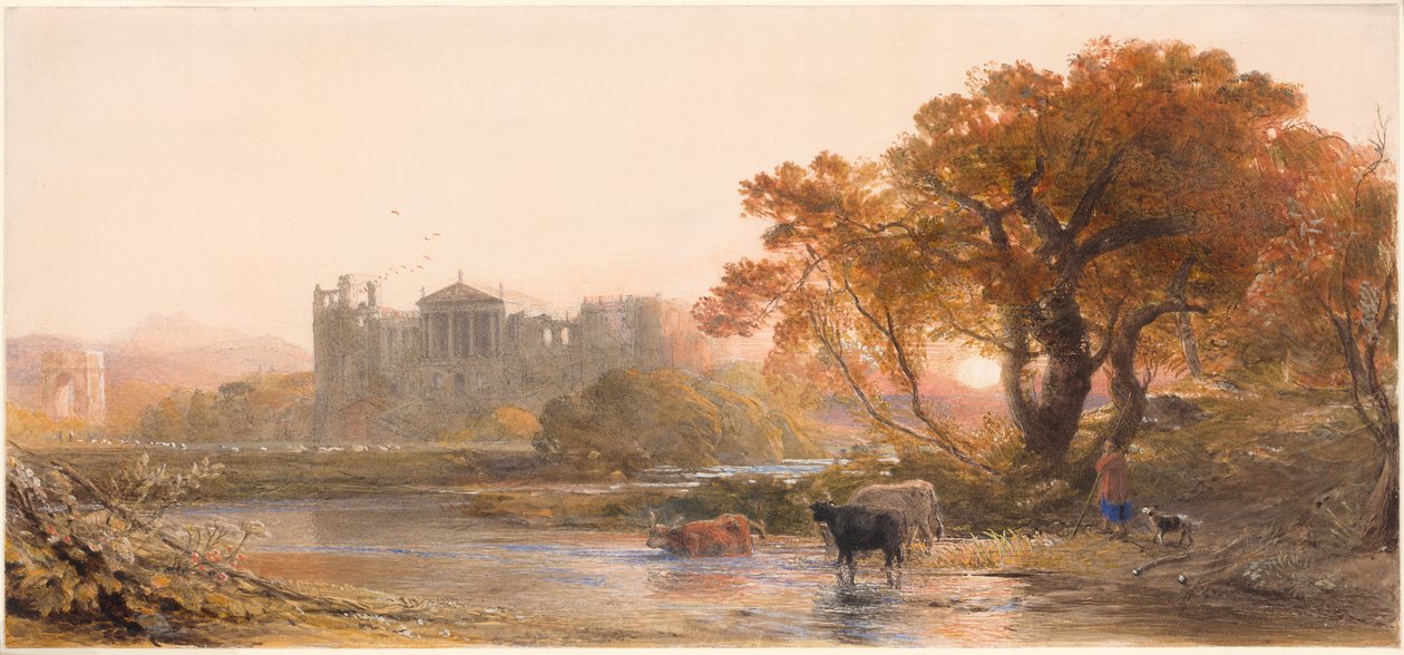 Kväll i Italien – den öde villan av Samuel Palmer