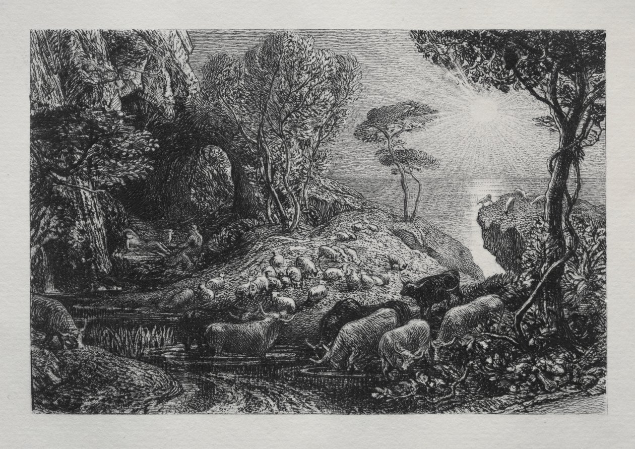 Moeris och Galatea av Samuel Palmer