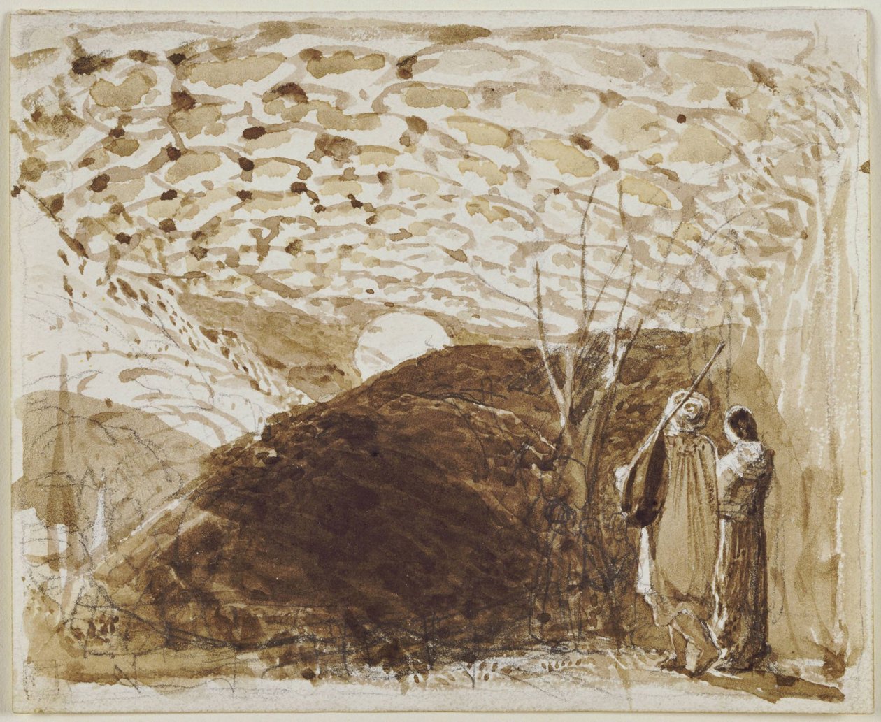 Månbelyst landskap av Samuel Palmer