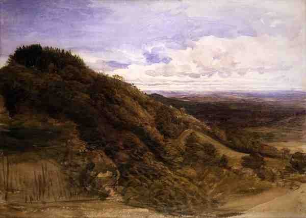 Nära Underriver, Sevenoaks (akvarell och gouache på papper) av Samuel Palmer
