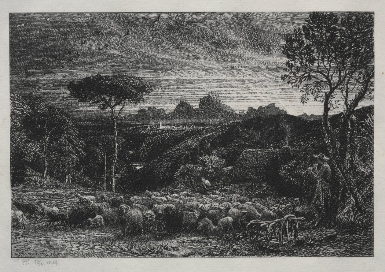 Öppna vecket, 1880. av Samuel Palmer