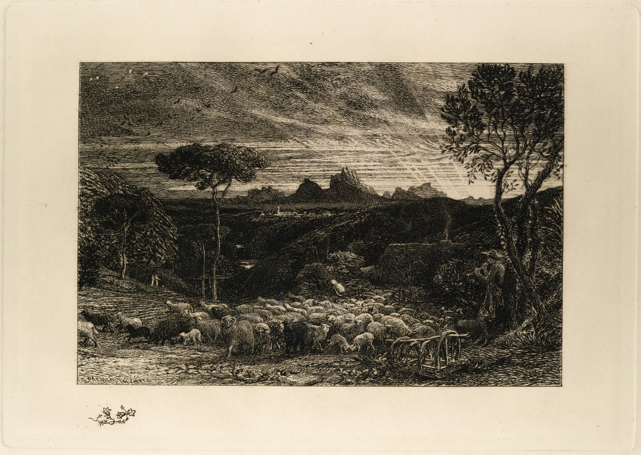 Öppnandet av fållan, eller Tidig morgon av Samuel Palmer