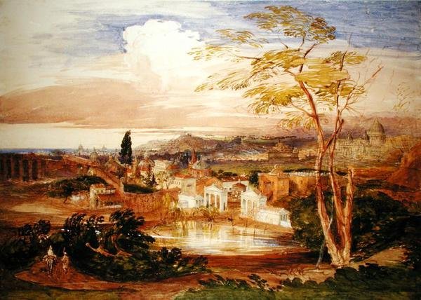 Rom från Borghese-trädgården av Samuel Palmer