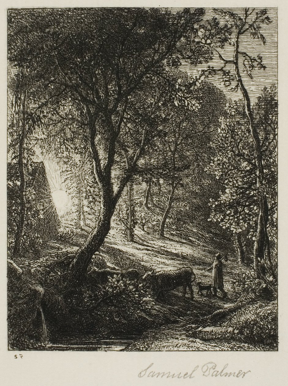 Solnedgång av Samuel Palmer