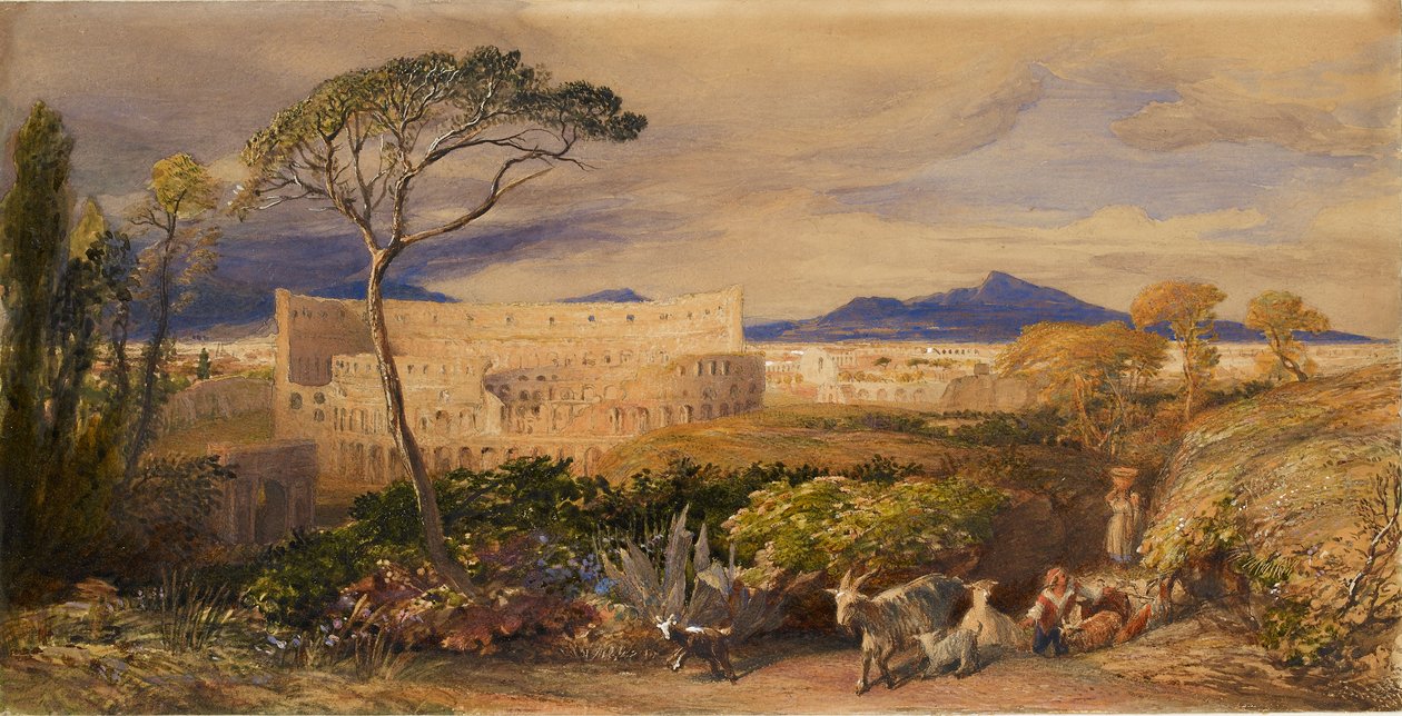 Colosseum och Alban Mount, c1843 av Samuel Palmer