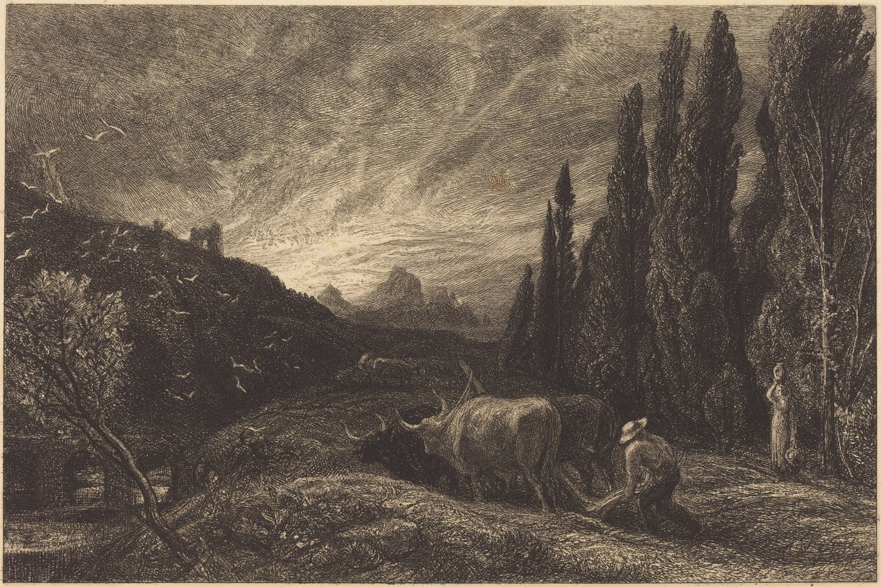 Den tidige plogmannen av Samuel Palmer