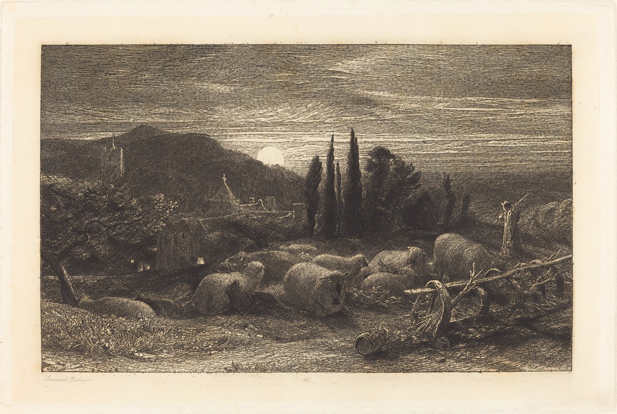 Den stigande månen av Samuel Palmer