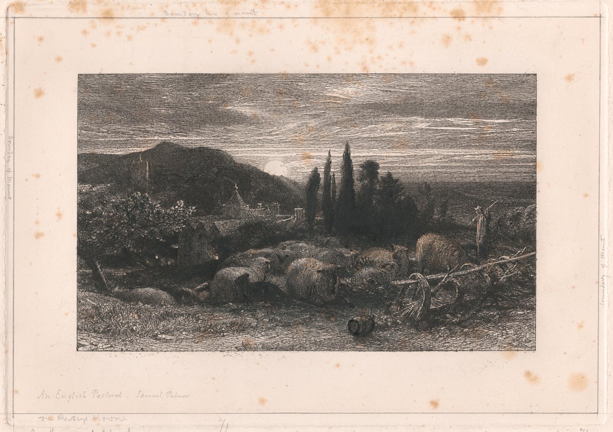 Den stigande månen av Samuel Palmer