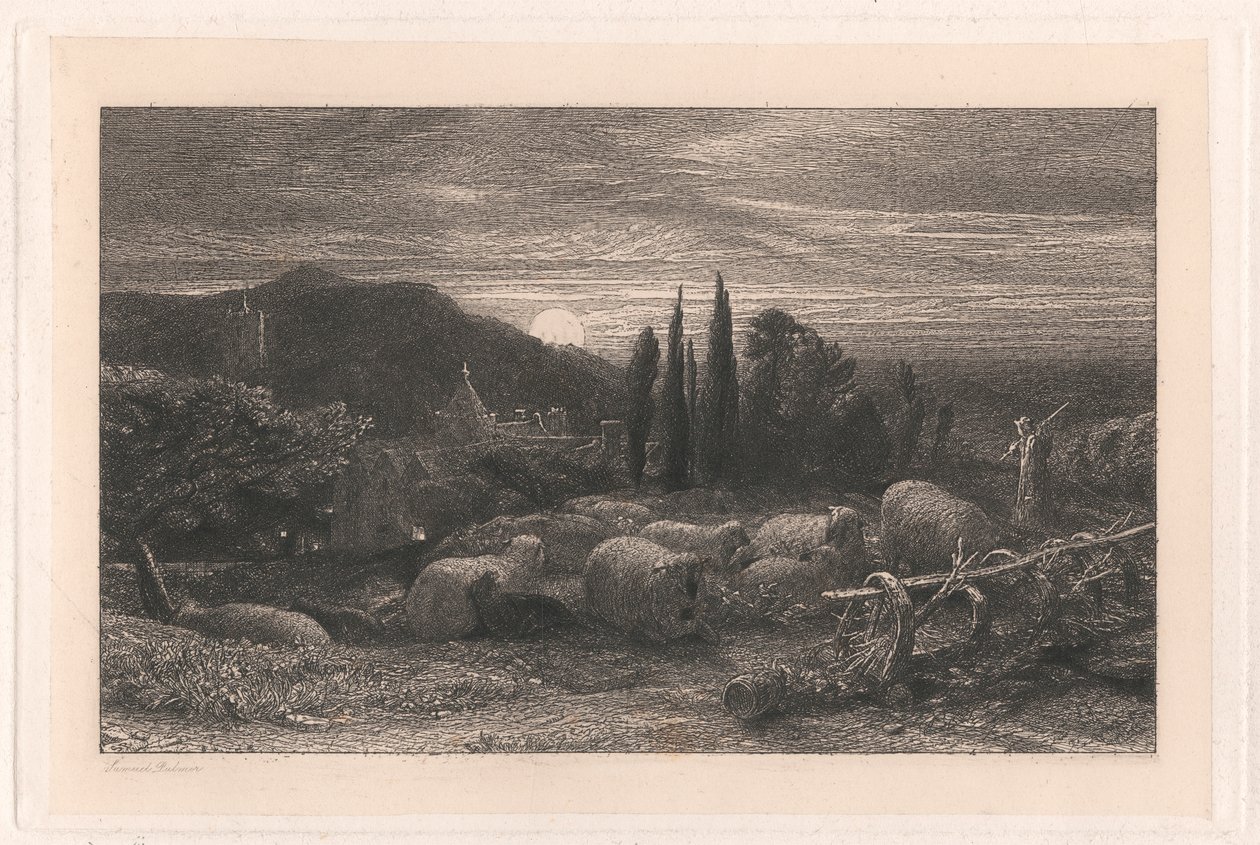 Den stigande månen av Samuel Palmer