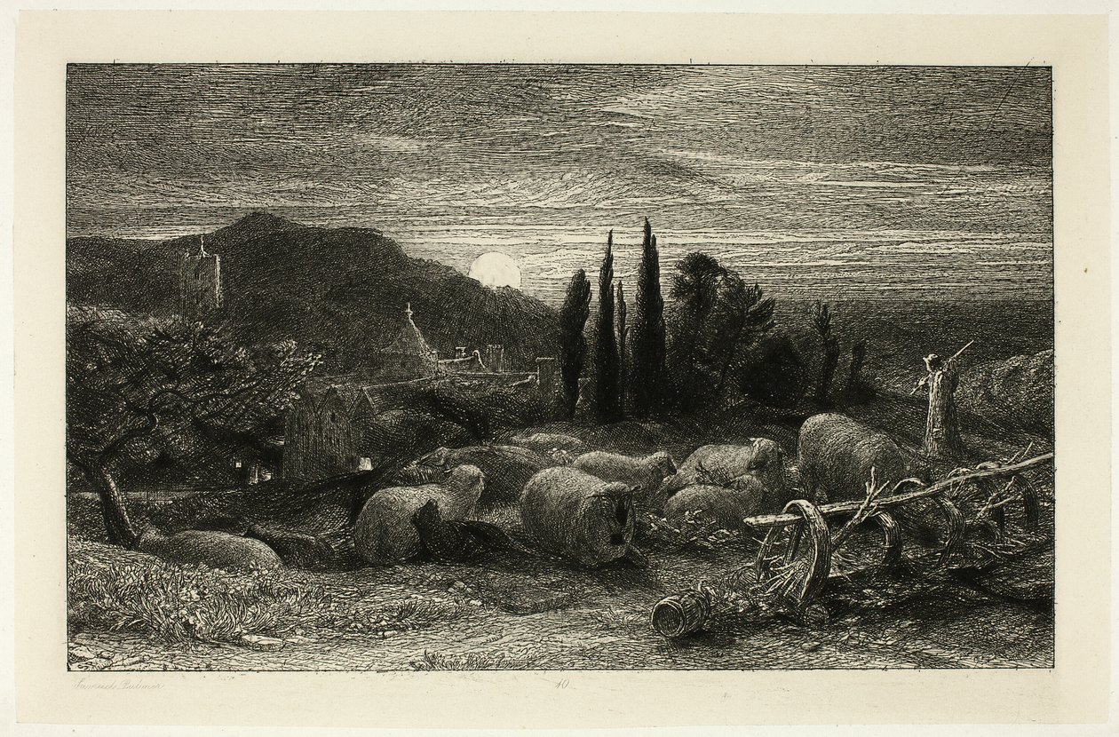 Den stigande månen av Samuel Palmer
