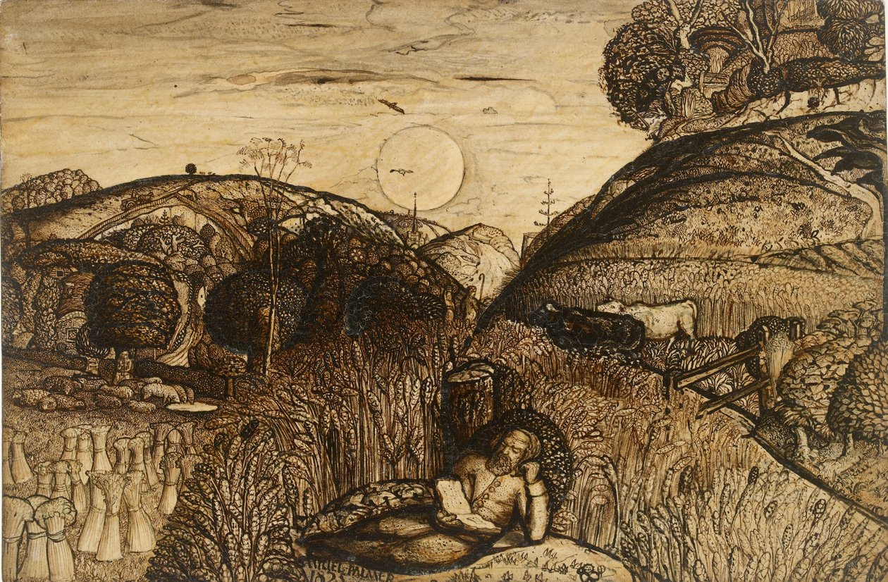 Dalen tjock med majs, 1825. av Samuel Palmer