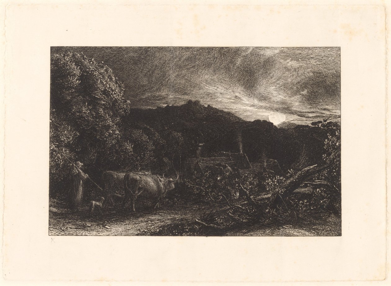 Den trötta plogmannen av Samuel Palmer