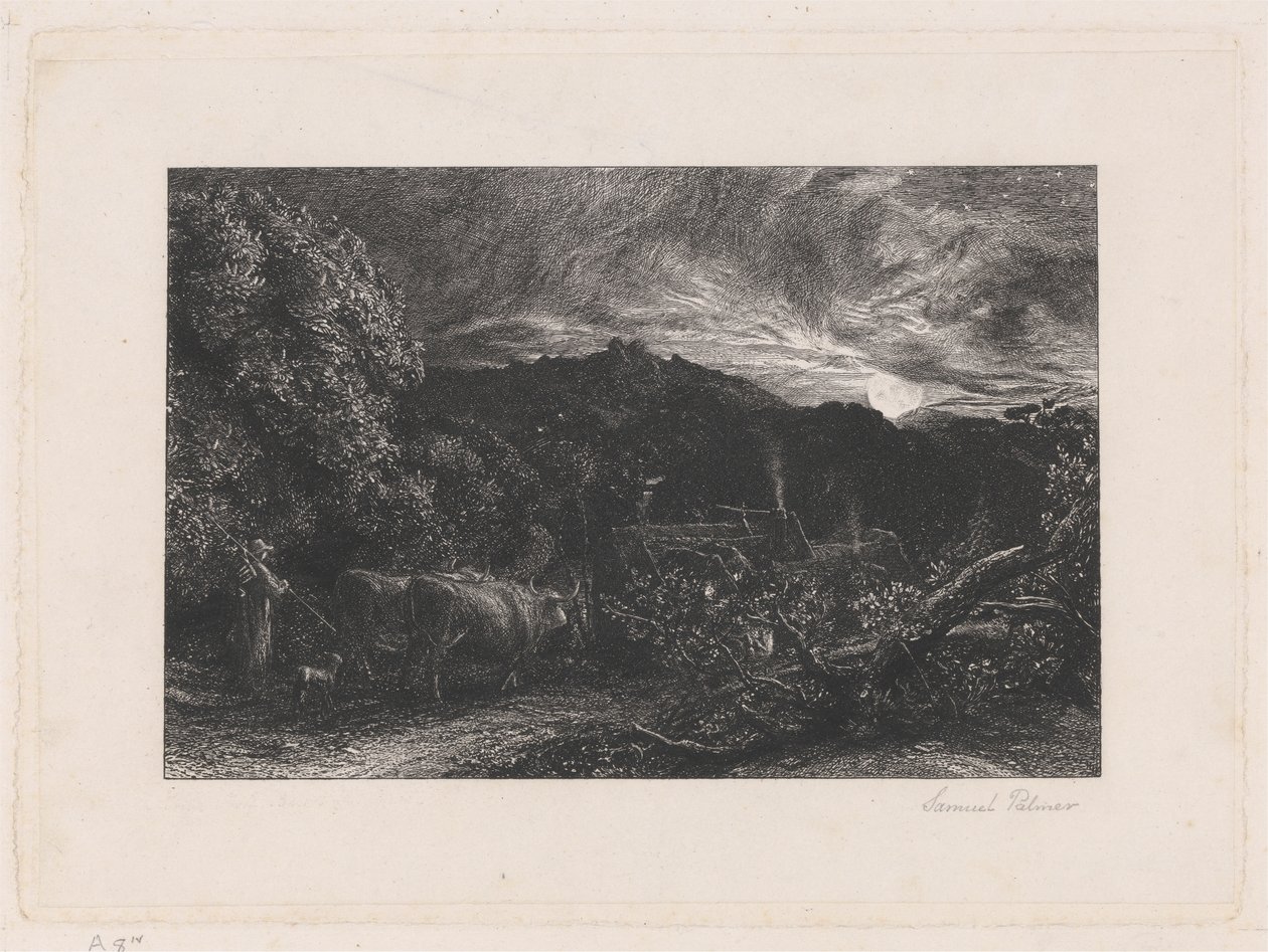 Den trötta plogmannen av Samuel Palmer