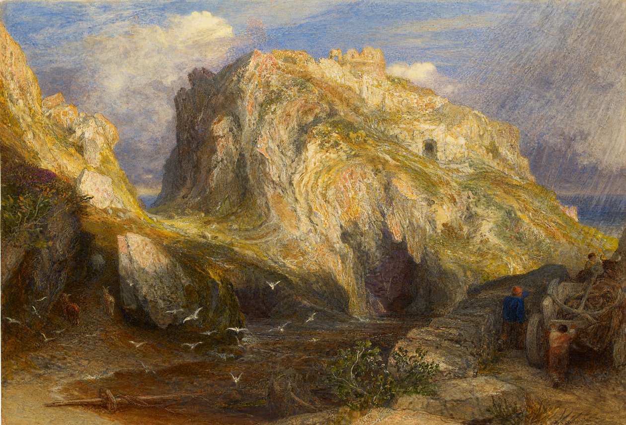 Tintagel Castle: Approaching Rain, 1848-1849 av Samuel Palmer