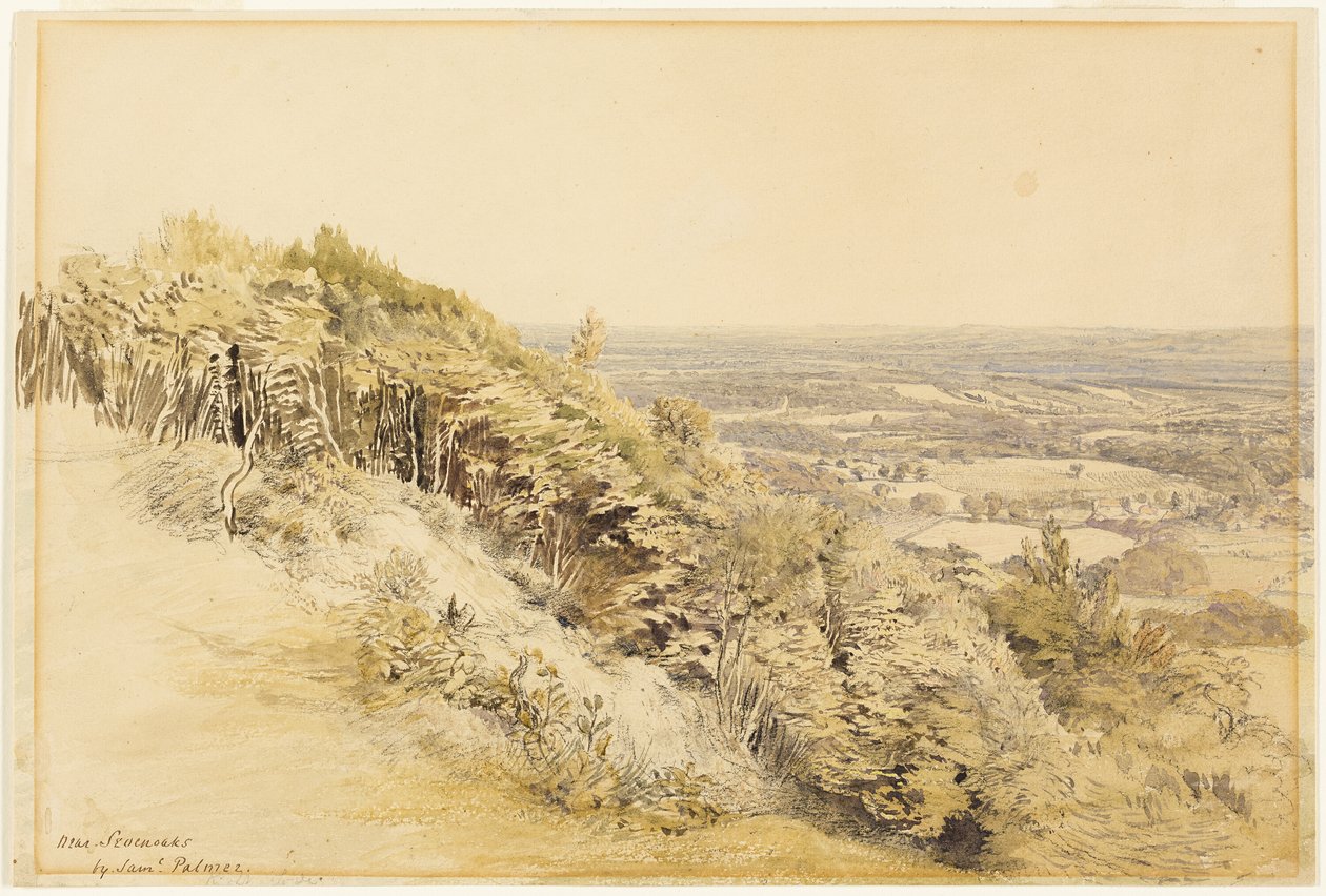 Utsikt från Wilmots Hill, Kent av Samuel Palmer