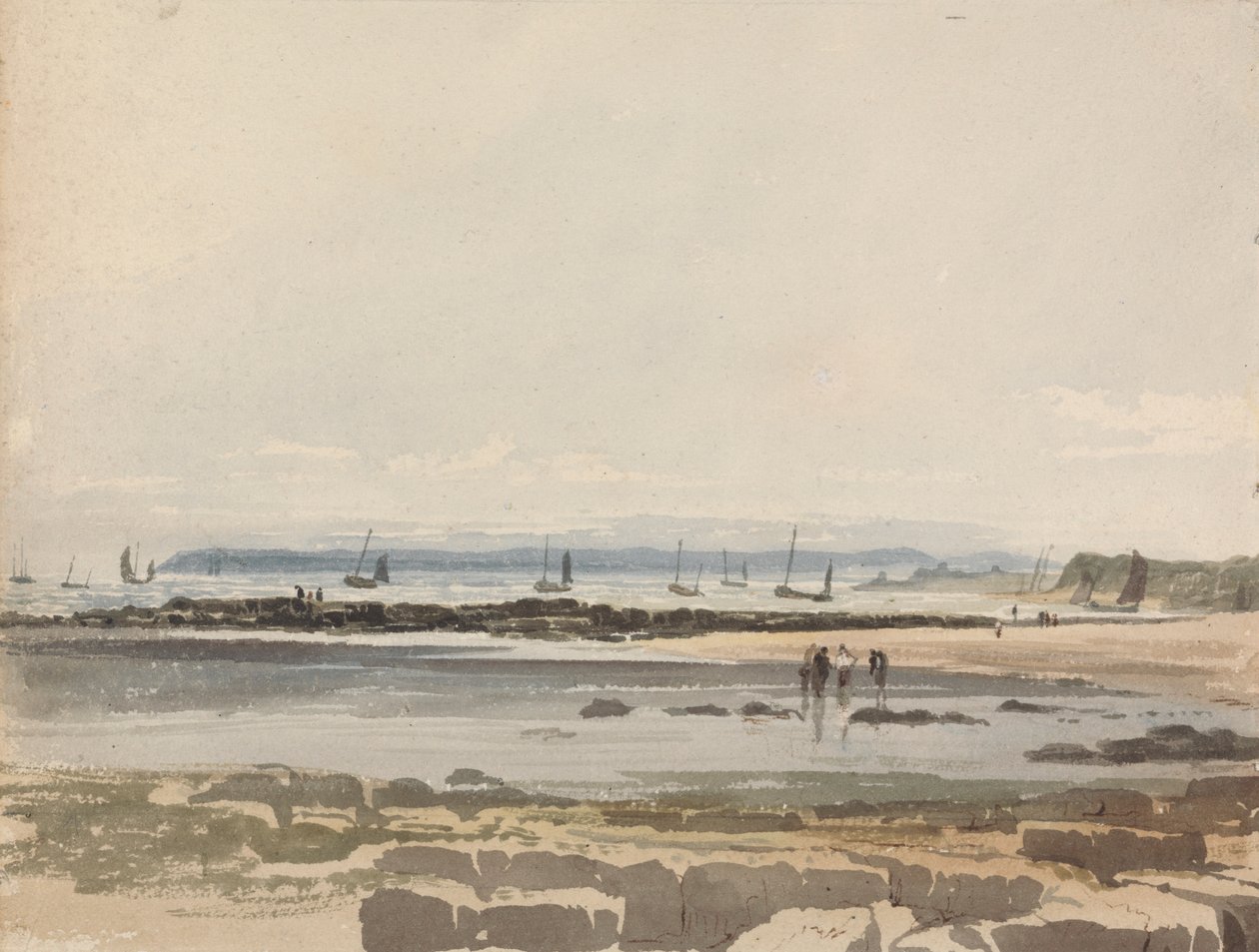 Strandscen av Samuel Prout