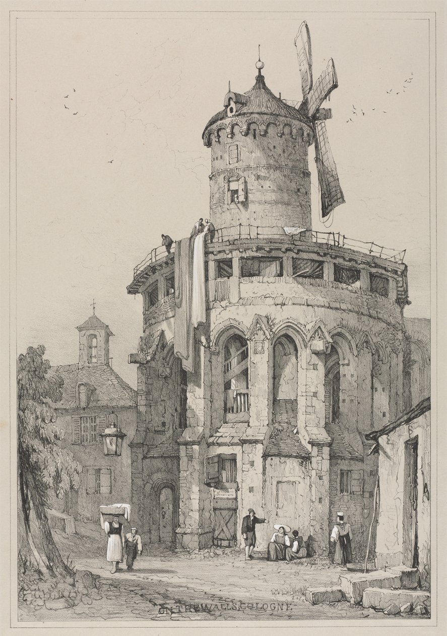 Faksimiler av skisser gjorda i Flandern och Tyskland: On the Walls, Köln, 1833. av Samuel Prout