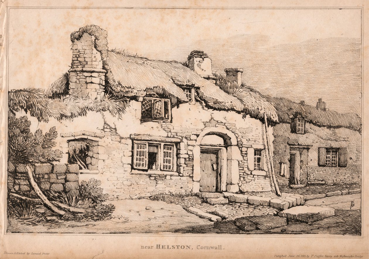 Nära Helston, Cornwall av Samuel Prout