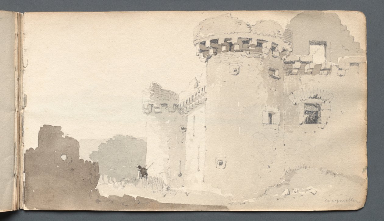 Skissbok: Ruined Castle, 1814. av Samuel Prout