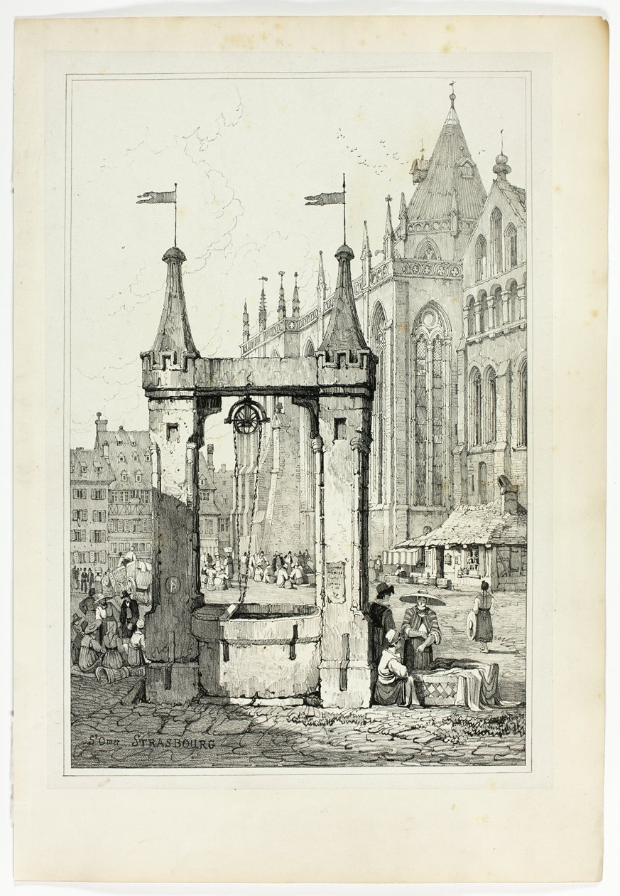 St Omer, Strasbourg, efter faksimiler av skisser gjorda i Flandern och Tyskland av Samuel Prout