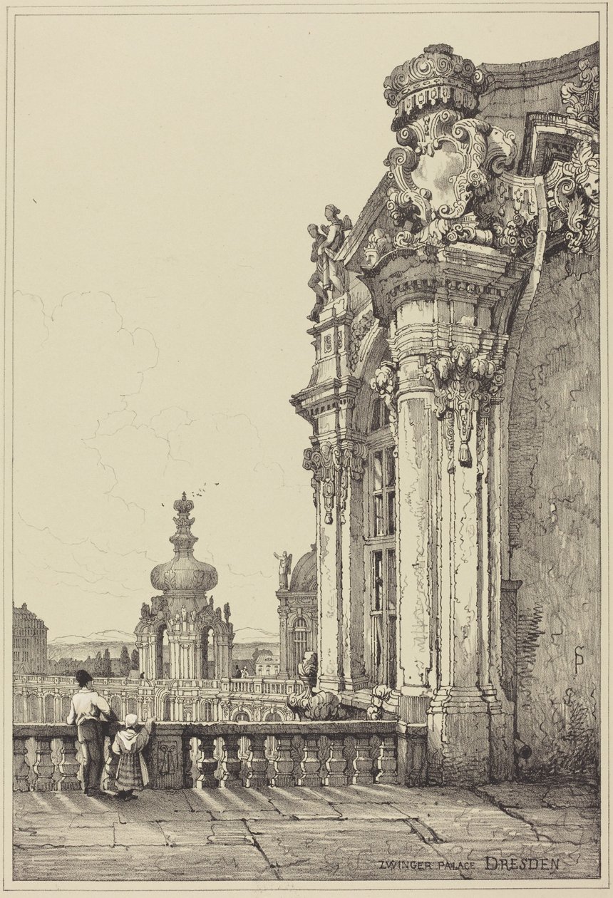 Zwingerpalatset, Dresden av Samuel Prout