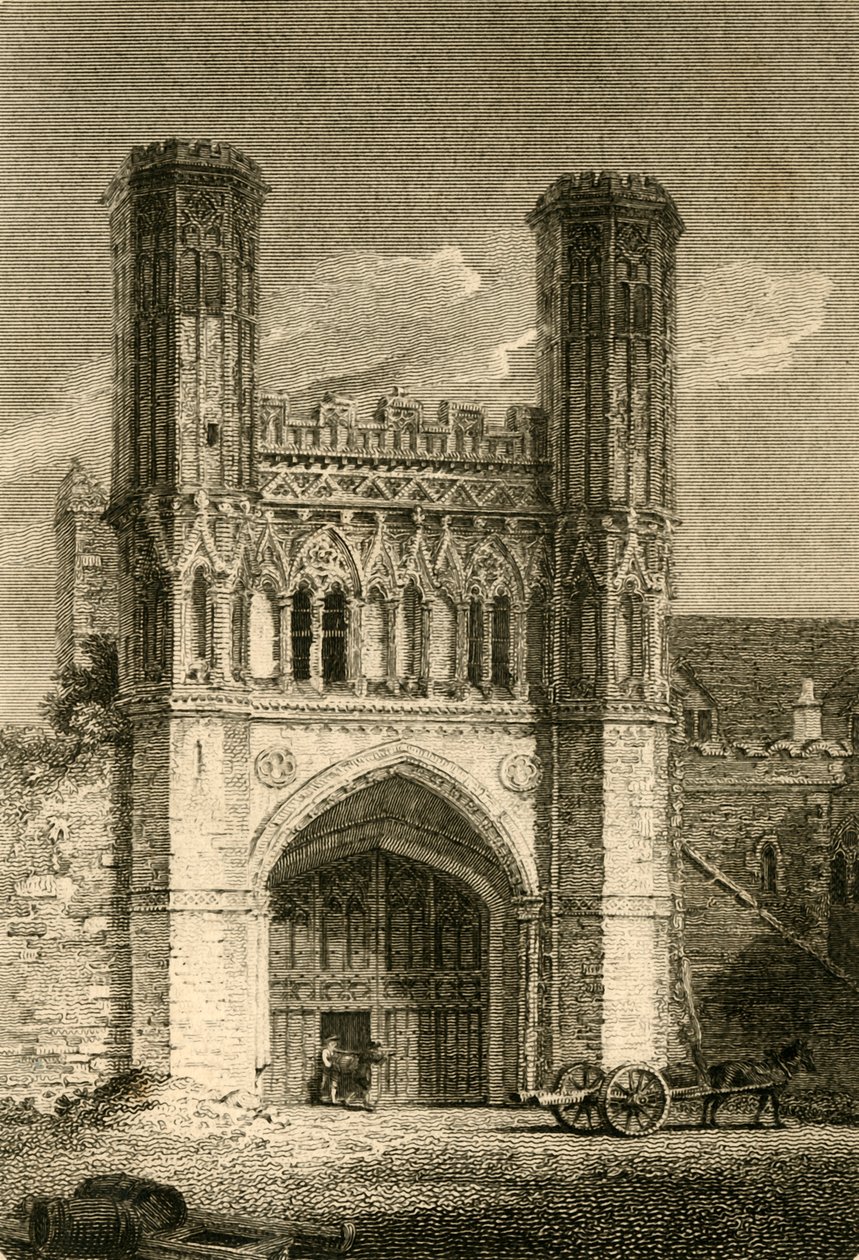 St. Augustines Gate, Canterbury, Kent, 1802. av Samuel Rawle