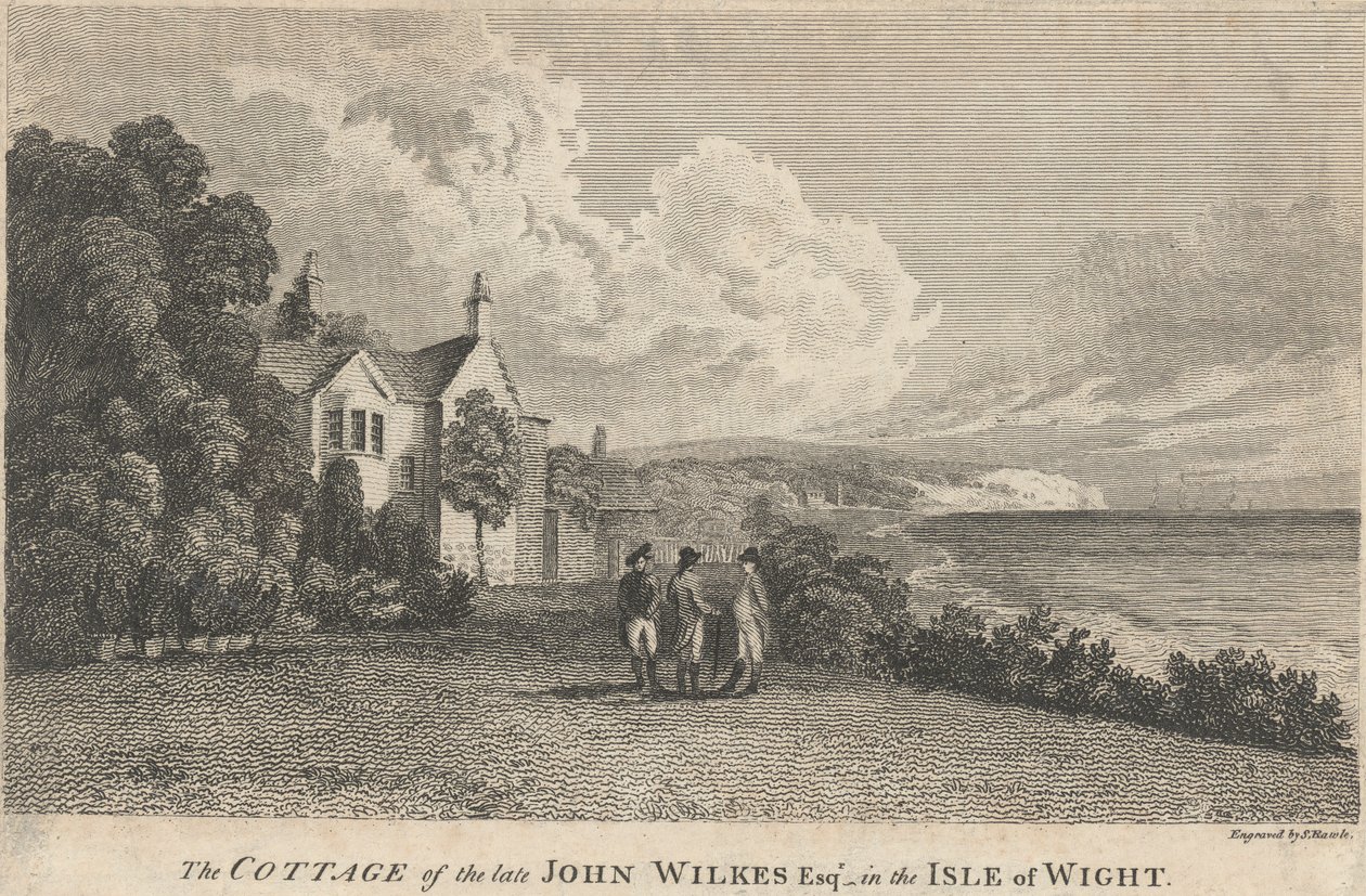 The Cottage of the late John Wilkes, Esquire, på Isle of Wight; sida 94 (volym tre) av Samuel Rawle