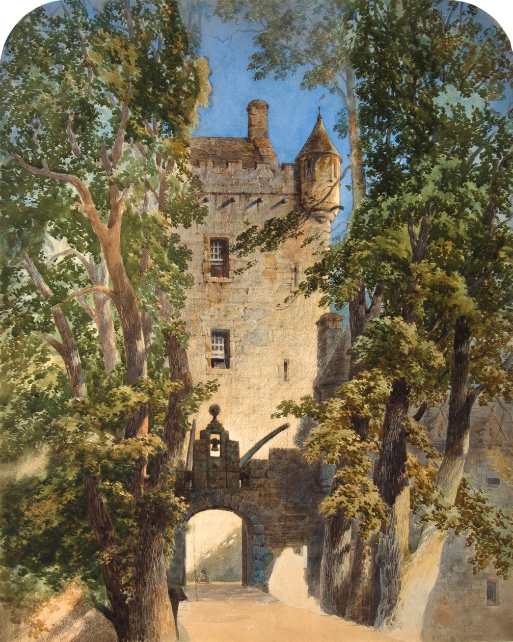 Cawdor Castle (akvarell) av Samuel Read