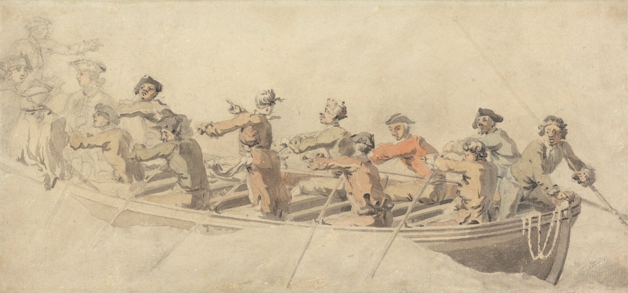 En skeppsbåt av Samuel Scott