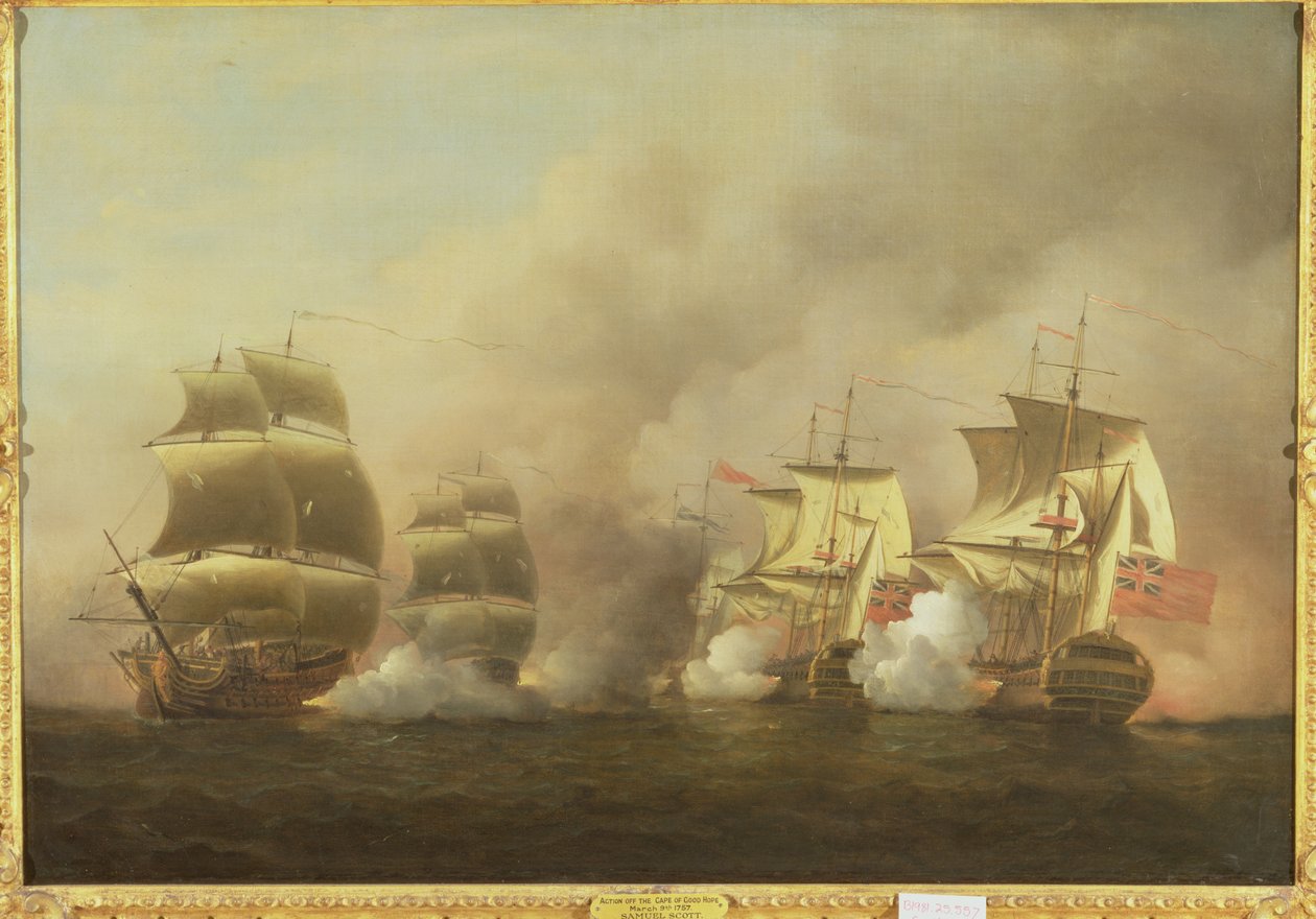 Action utanför Godahoppsudden, 9 mars av Samuel Scott