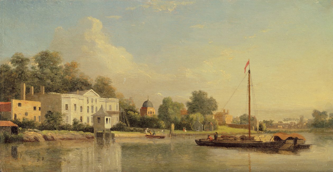 Alexander Popes (1688-1744) villa i Twickenham, ca 1759 (olja på panel) av Samuel Scott