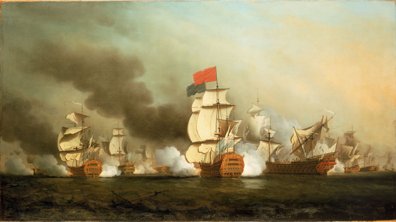 Lord Ansons seger utanför Kap Finisterre den 3 maj 1747 av Samuel Scott