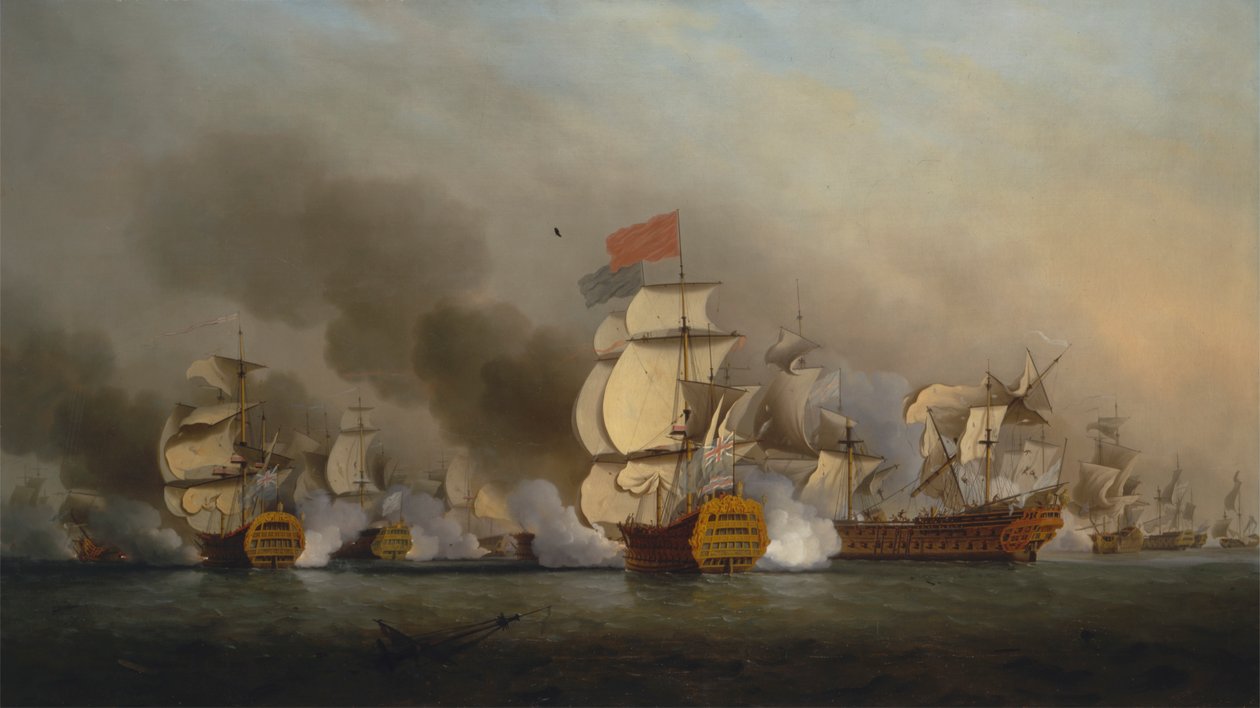 Viceamiral Sir George Ansons seger utanför Kap Finisterre av Samuel Scott