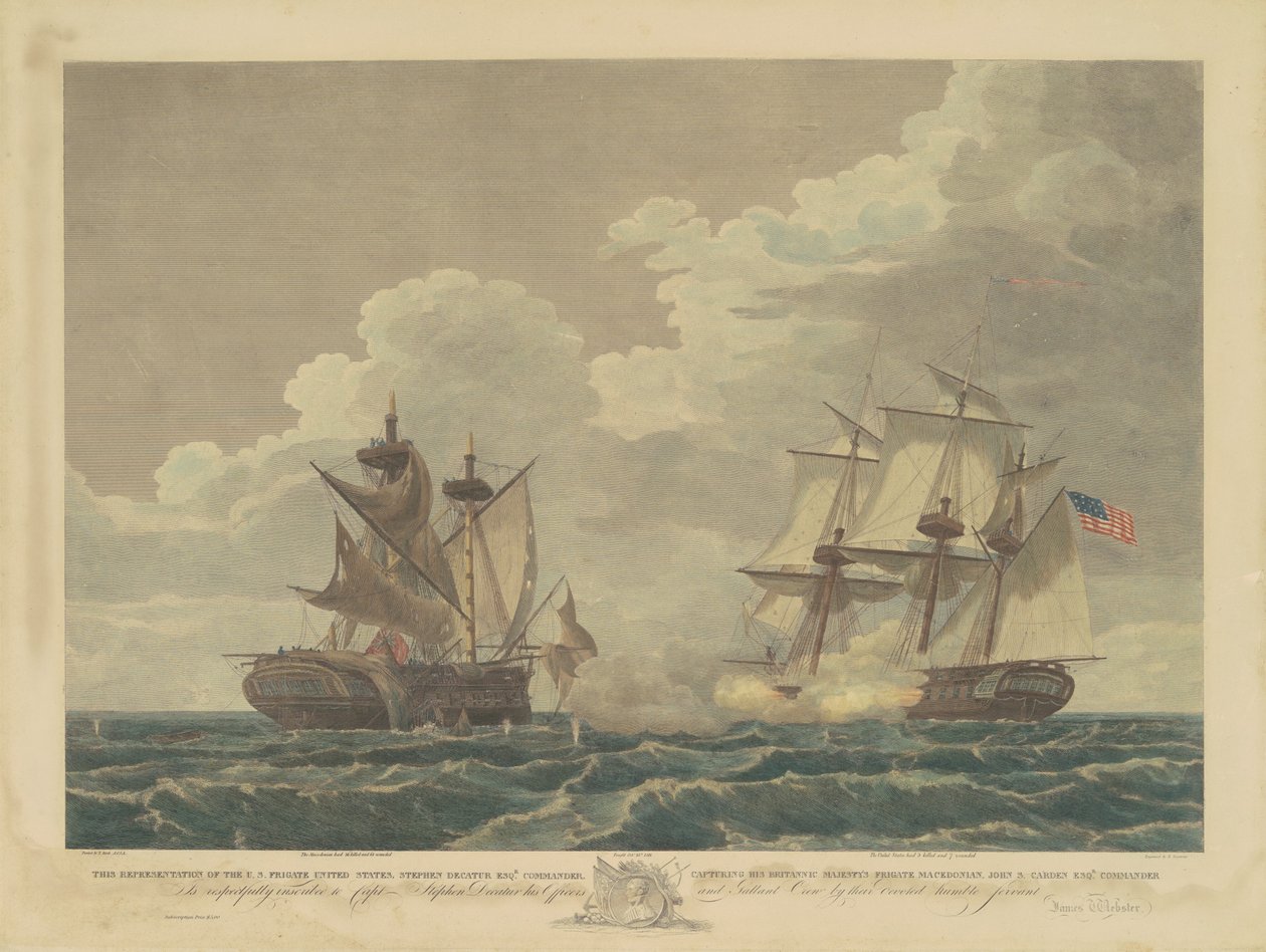 U.S. Fregate United States fångar Hans Britannic Majesty