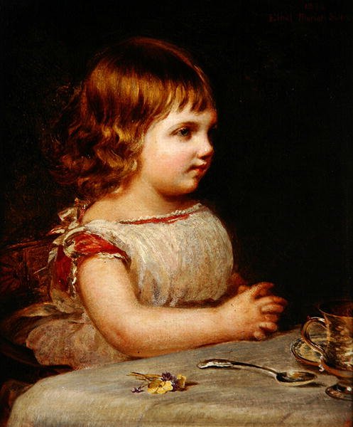Porträtt av Ethel Marion Sidley, konstnärens dotter av Samuel Sidley