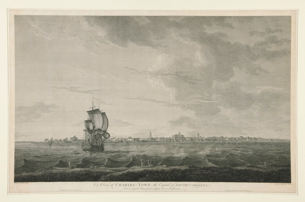 Utsikt över Charles-town, South Carolinas huvudstad av Samuel Smith