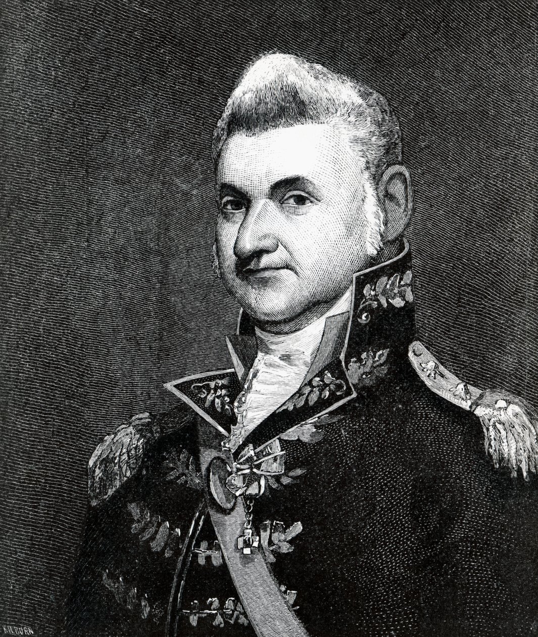 Porträtt av Henry Dearborn (1751-1829) (gravyr) av Samuel Smith Kilburn