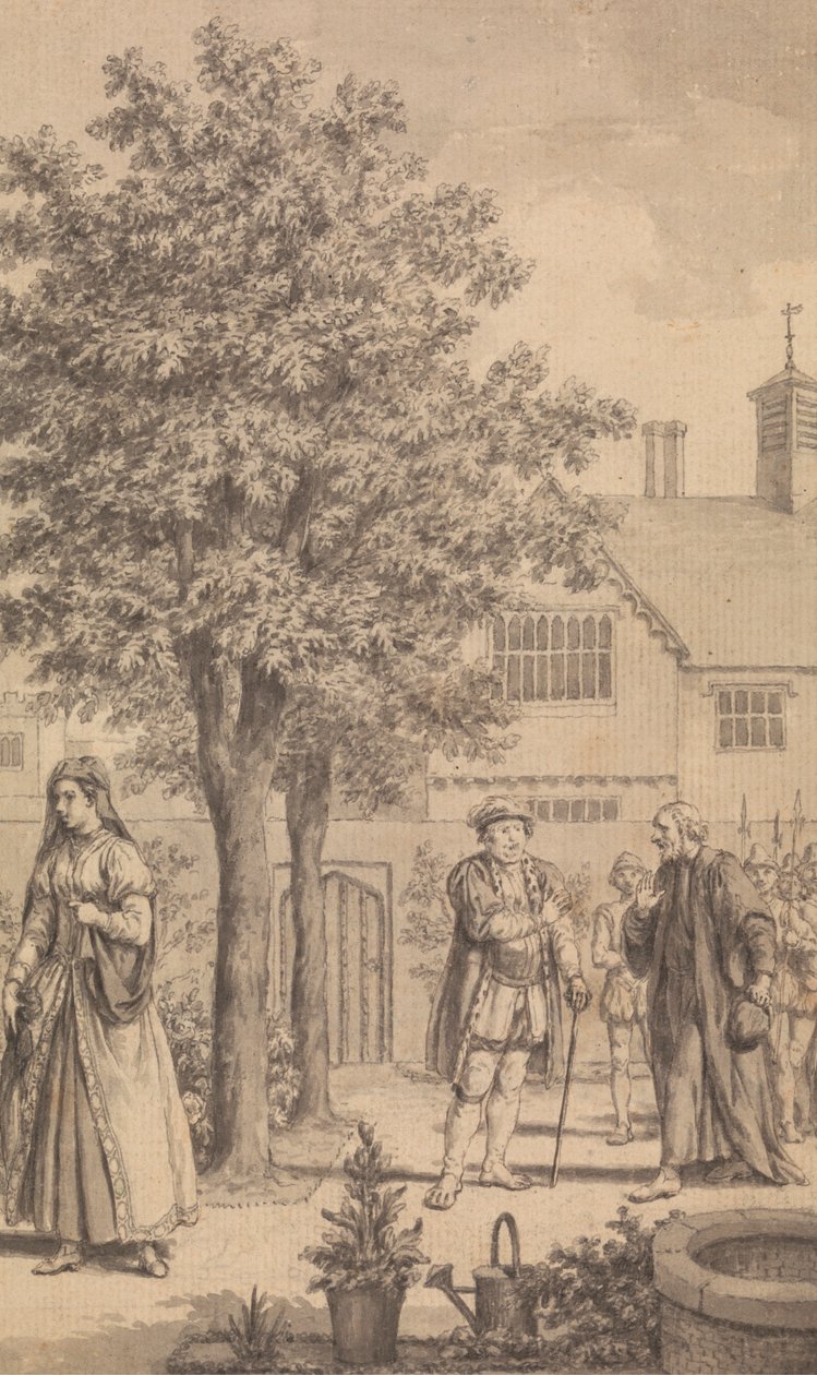 Catherine Parr, Henry VIII och biskop Gardner av Samuel Wale