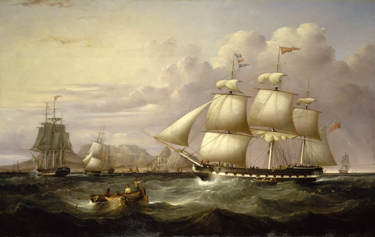 Ostindiska kompaniets handelsfartyg "Euphrate", byggt i Liverpool (England) 1834, av Samuel Walters